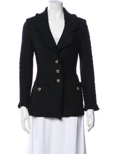 Pre-owned St. John Caviar Blazer In Black