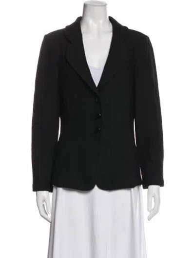 Pre-owned St. John Caviar Blazer In Black