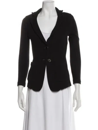 Pre-owned St. John Caviar Blazer In Black