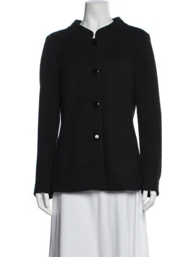 Pre-owned St. John Caviar Blazer In Black