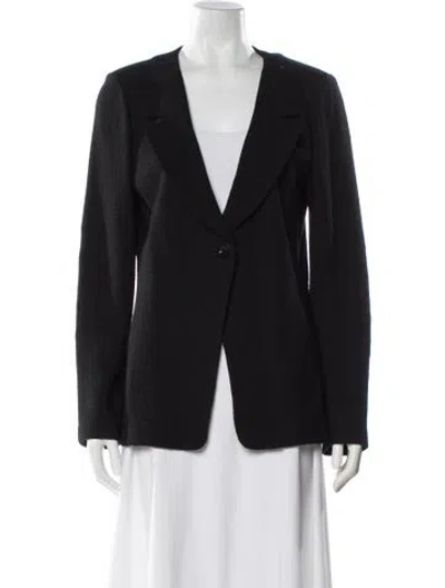 Pre-owned St. John Caviar Blazer In Black