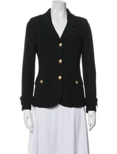 Pre-owned St. John Caviar Blazer In Black