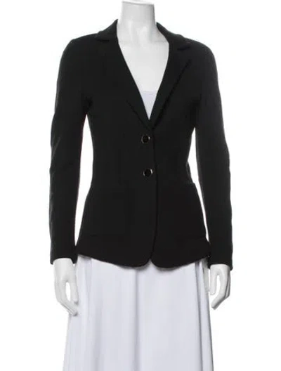 Pre-owned St. John Caviar Blazer In Black