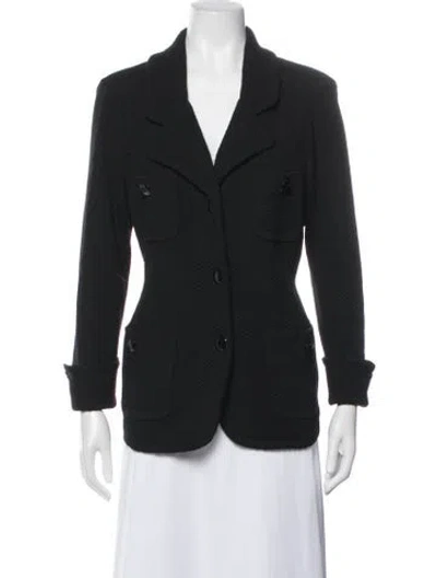 Pre-owned St. John Caviar Blazer In Black