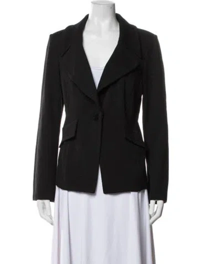 Pre-owned St. John Caviar Blazer In Black