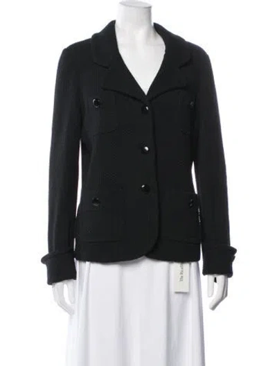 Pre-owned St. John Caviar Blazer In Black