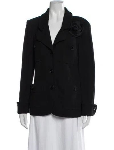 Pre-owned St. John Caviar Blazer In Blue