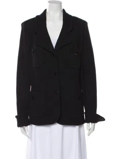 Pre-owned St. John Caviar Blazer In Gray