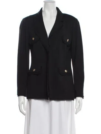 Pre-owned St. John Caviar Blazer In Gray