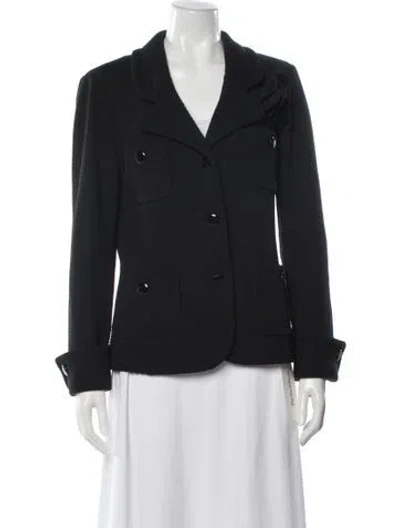 Pre-owned St. John Caviar Blazer In Gray
