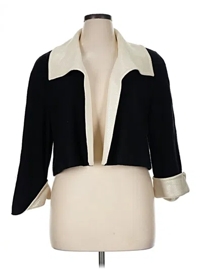 Pre-owned St. John Caviar Blazer Jacket In Ivory