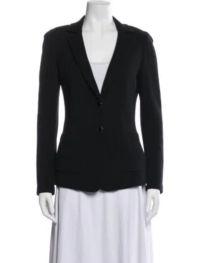 Pre-owned St. John Caviar Blazer W/ Tags In Black
