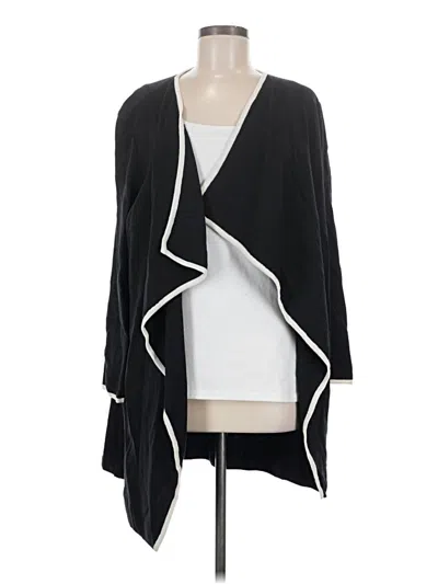 Pre-owned St. John Caviar Cardigan Sweater In Black