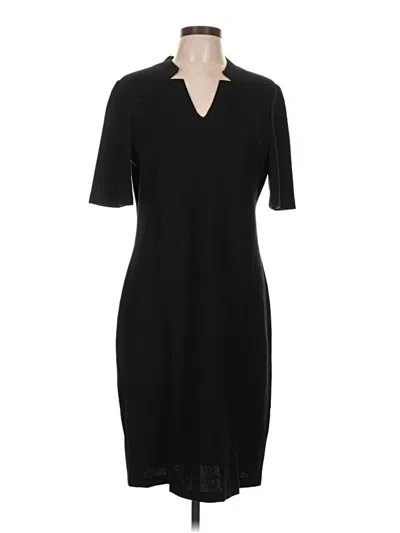 Pre-owned St. John Caviar Casual Dress In Black