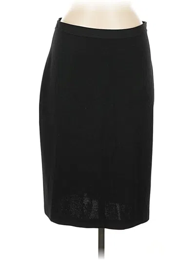 Pre-owned St. John Caviar Casual Skirt In Black