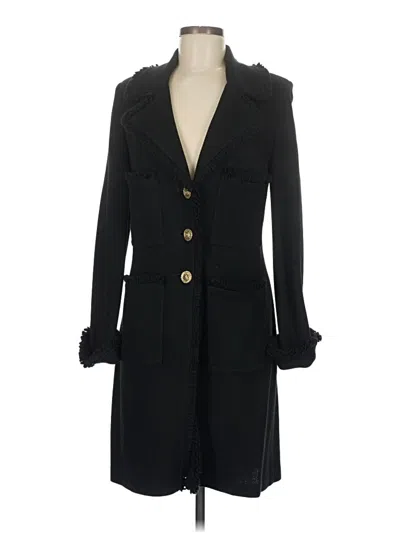Pre-owned St. John Caviar Coat In Black