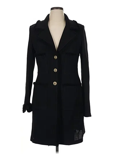 Pre-owned St. John Caviar Coat In Black