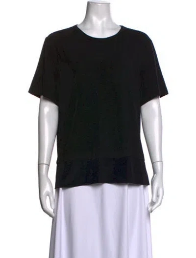Pre-owned St. John Caviar Crew Neck Short Sleeve T-shirt In Black