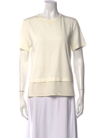 Pre-owned St. John Caviar Crew Neck Short Sleeve T-shirt In Neutrals