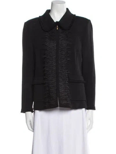 Pre-owned St. John Caviar Evening Jacket In Black