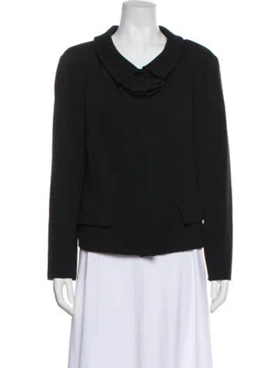 Pre-owned St. John Caviar Evening Jacket In Black