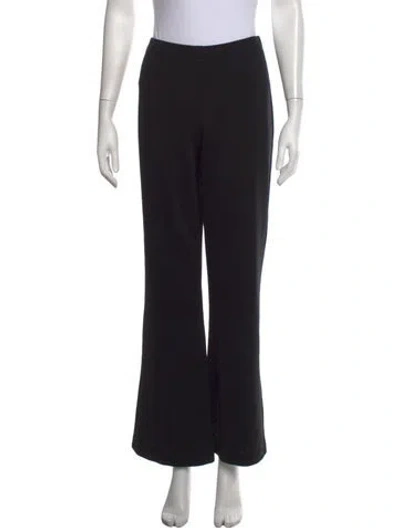 Pre-owned St. John Caviar Flared Pants In Black