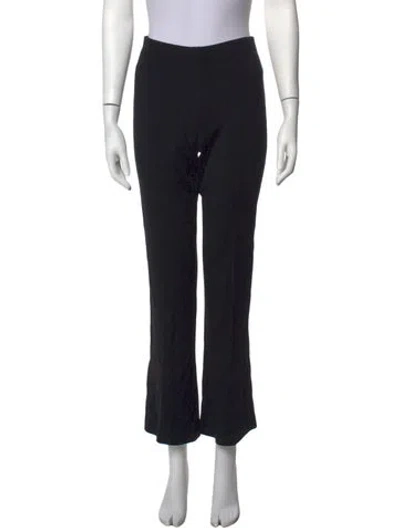 Pre-owned St. John Caviar Flared Pants In Black