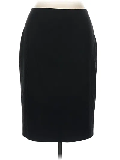 Pre-owned St. John Caviar Formal Skirt In Black