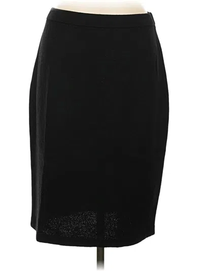 Pre-owned St. John Caviar Formal Skirt In Black