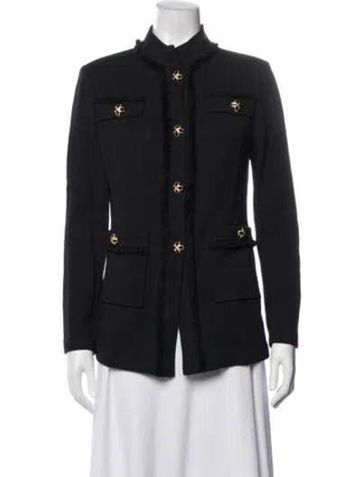 Pre-owned St. John Caviar Jacket In Black