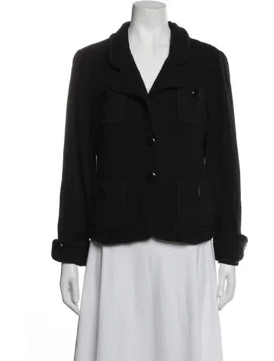 Pre-owned St. John Caviar Jacket In Black