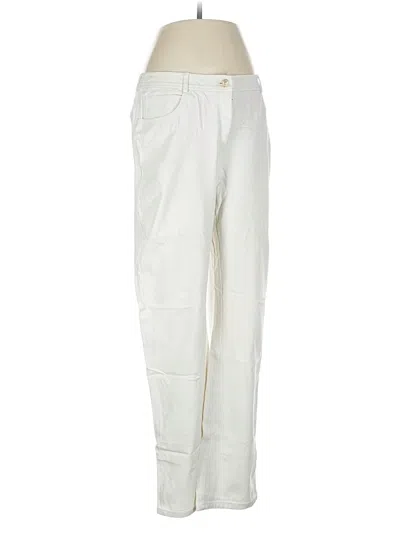 Pre-owned St. John Caviar Jeans In White