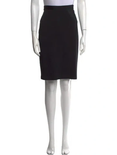 Pre-owned St. John Caviar Knee-length Skirt In Black