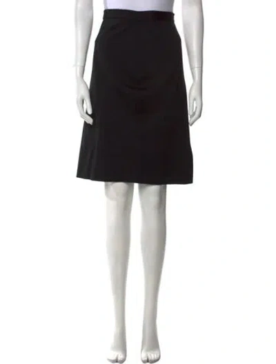 Pre-owned St. John Caviar Knee-length Skirt In Black