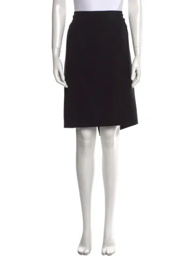 Pre-owned St. John Caviar Knee-length Skirt In Black