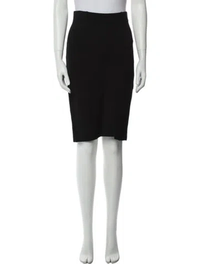 Pre-owned St. John Caviar Knee-length Skirt In Black