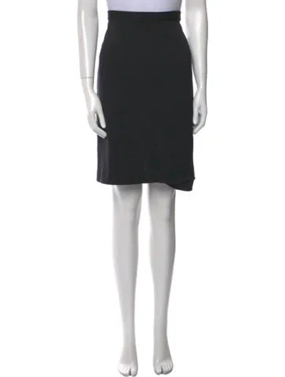 Pre-owned St. John Caviar Knee-length Skirt In Black