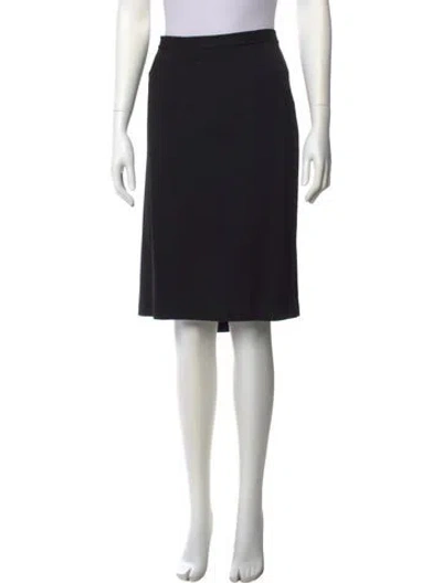 Pre-owned St. John Caviar Knee-length Skirt In Black