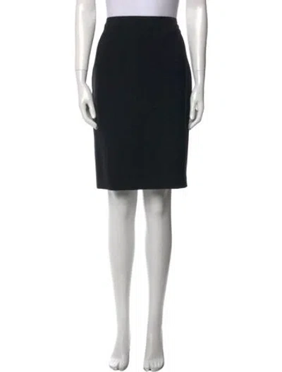Pre-owned St. John Caviar Knee-length Skirt In Black