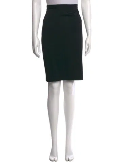 Pre-owned St. John Caviar Knee-length Skirt In Black
