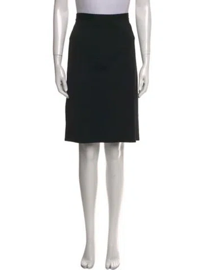 Pre-owned St. John Caviar Knee-length Skirt In Black