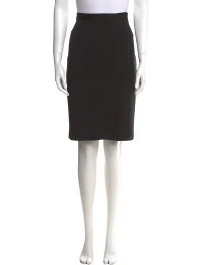 Pre-owned St. John Caviar Knee-length Skirt In Black