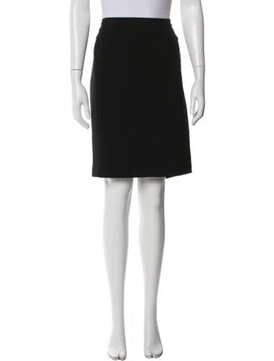 Pre-owned St. John Caviar Knee-length Skirt In Black