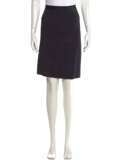 Pre-owned St. John Caviar Knee-length Skirt In Black