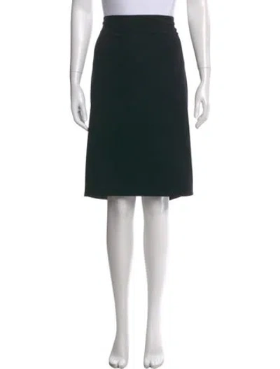 Pre-owned St. John Caviar Knee-length Skirt In Black