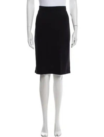 Pre-owned St. John Caviar Knee-length Skirt In Black