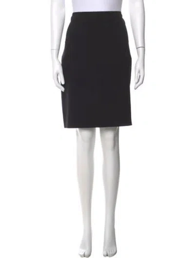 Pre-owned St. John Caviar Knee-length Skirt In Black