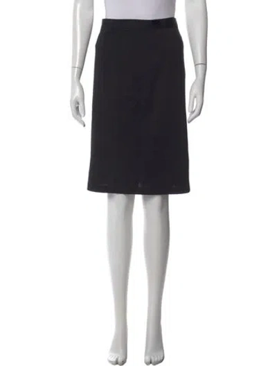 Pre-owned St. John Caviar Knee-length Skirt In Black