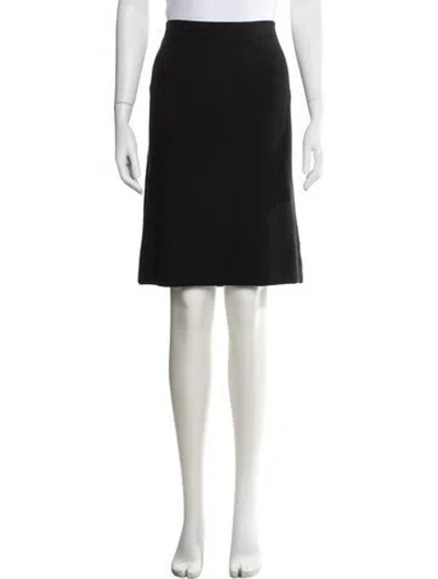 Pre-owned St. John Caviar Knee-length Skirt In Black