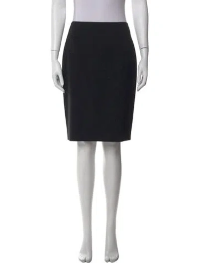 Pre-owned St. John Caviar Knee-length Skirt In Black